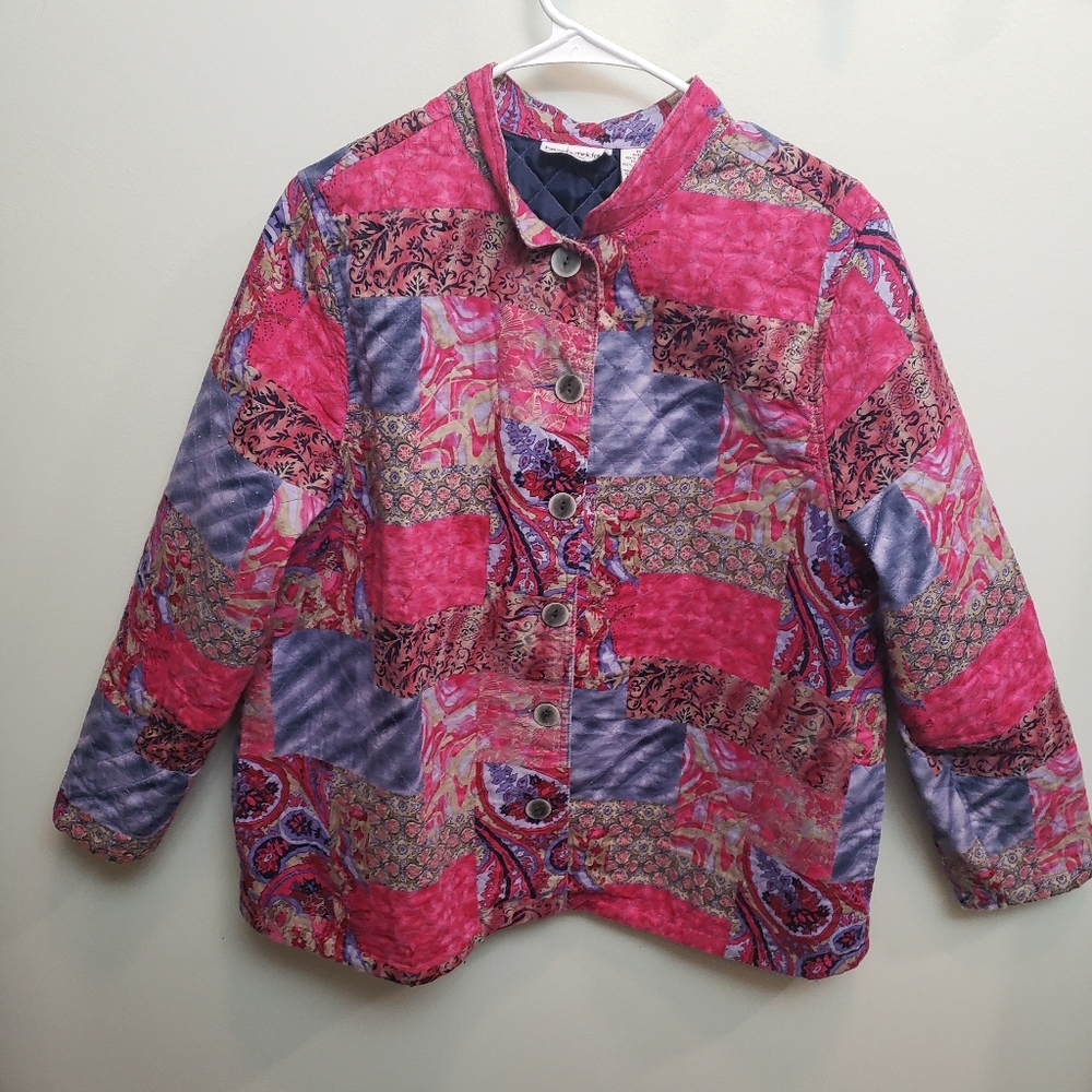Breckenridge Patchwork Quilted Jacket Size 1x - image 1